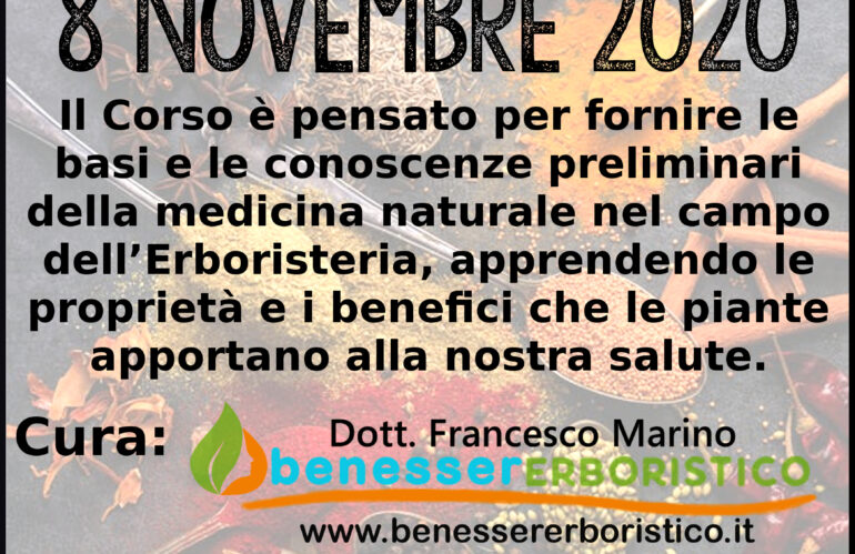 Webinar – Corso Base di Erboristeria