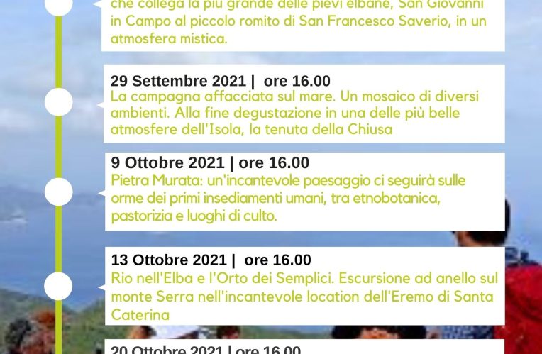 Calendario Erborare Isola d’Elba Autunno 2021